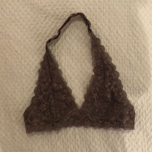Frankie Phoenix halter bralette grey brown purple